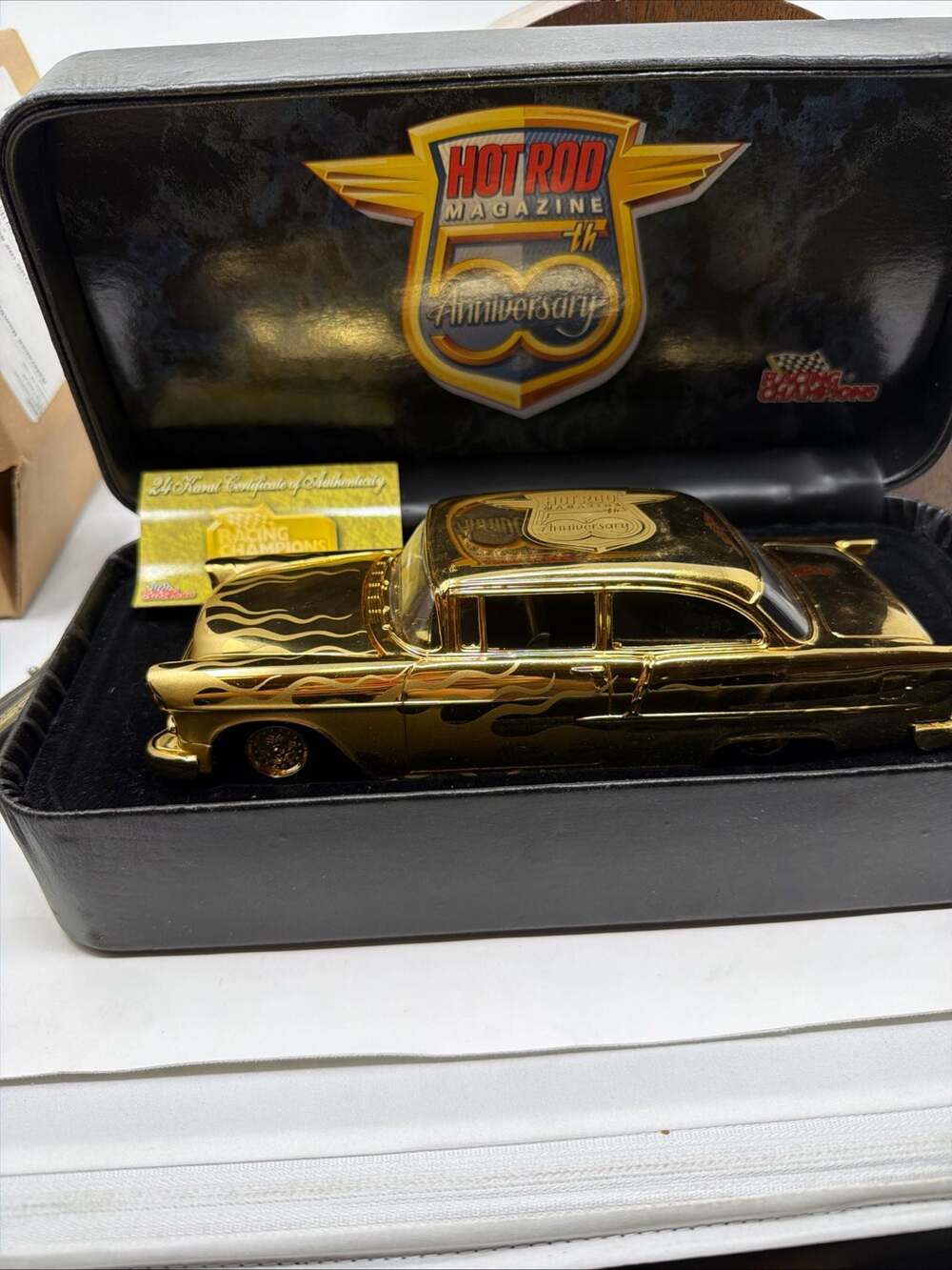 Racing Champions Hot Rod Magazine 50th Anniversary 1955 Chevy Bel Air 24K Gold P